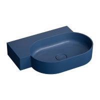 умивальник Omnires Ovo M+ 64,5х44,5 кутовий, лівий, matt midnight blue (OVO645UWLMB)