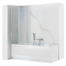 шторка для ванной Rea Lagos 80x140 прозрачная, хром (REA-W7990)