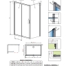 збоку стінка Radaway Alienta Black S 90х190 прозоре скло (10270090-54-01)