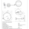 зеркало косметическое Bemeta Oval (112101144)