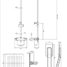 душова система з термостатом Omnires Y chrome (Y1244XMCR)