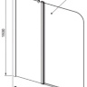 штора для ванної Radaway EOS II PND 110x152, ліва, скло прозоре (206211-01L)