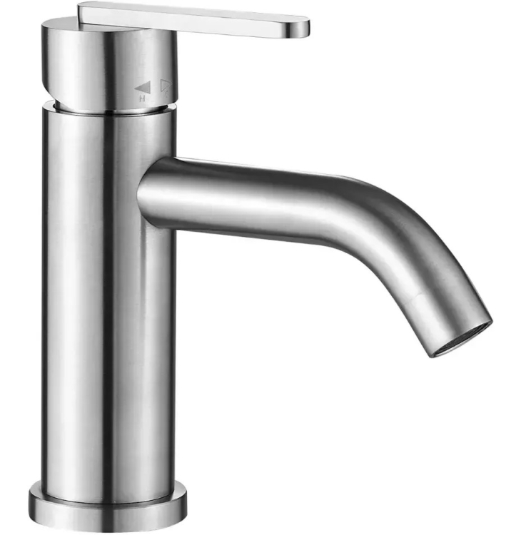 змішувач для умивальника Rea Ontario низький, brushed nickel (REA-B5506)