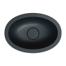 умивальник Omnires Shell 38х25 matt black lava (SHELL380UPBLV)