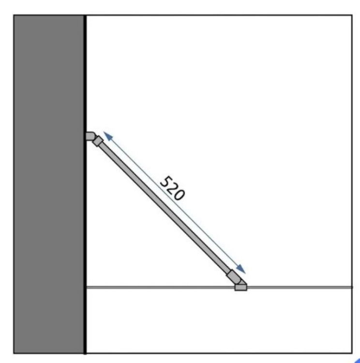 кронштейн к боковой стенке Rea Rapid Atlas chrome (REA-K5699)