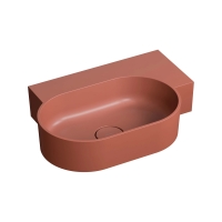 умивальник Omnires Ovo M+ 55,5x38,5 кутовий, правий, matt terracotta (OVO555UWPTE)