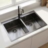 кухонная мойка Rea Joel 83x55 с сифоном black (ZLE-06410)