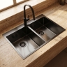 кухонная мойка Rea Joel 83x55 с сифоном black (ZLE-06410)