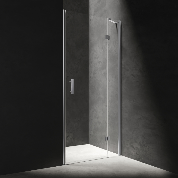 душові двері Omnires Manhattan 90x195 см безпечне скло chrome/transp (ADP90XLUX-TCRTR)