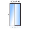 душові двері Rea Solar 90x195 безпечне скло, прозоре (REA-K6319)