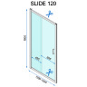 душові двері Rea Slide N 120x190 безпечне скло, прозоре (REA-K0259)