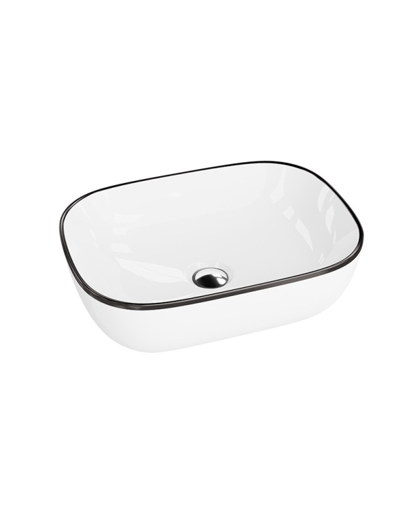 умывальник Lavita Costa Black Line 46x32,5 накладной (5900378325727)