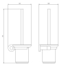йорж для унітазу Omnires Modern Project brushed brass (MP60620BSB)