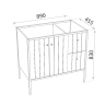 тумбочка під умивальник Lavita Mimir 90 підлогова, white (5900378339847)