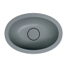 умивальник Omnires Shell 38х25 matt ash grey (SHELL380UPAG)
