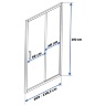душові двері Rea Slide Pro 110x190 безпечне скло, прозоре (REA-K5304)