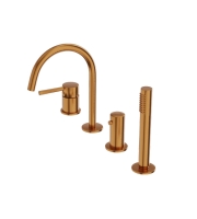 смеситель для ванны Lavita Orion на 4 отверстия, brushed copper (5900378357346)