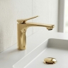 смеситель для умывальника Rea Vision низкий, gold (REA-B6341)