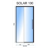 душові двері Rea Solar 100x195 безпечне скло, прозоре (REA-K6547)