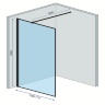 душова стінка Rea Bler 110 безпечне скло, прозоре (REA-K7630)