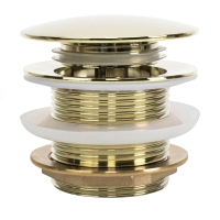 донный клапан Rea с системой click-clack, универсальный, золотой (REA-W2015)