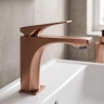 змішувач для умивальника Rea Joe Premium Low brushed copper (REA-B8936)