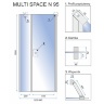 душевая дверь Rea Multi Space N 95x190 безопасное стекло, прозрачное (REA-K9653)
