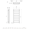 полотенцесушитель Lavita Lungo 960x500 metalic grey (5901804783364)