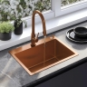 кухонная мойка Rea Liam 58x45 нержавеющая сталь 2мм, brush copper (ZLE-06050)