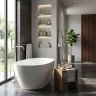 змішувач для ванни Rea Clif підлоговий brushed nickel (REA-B7500)