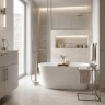 змішувач для ванни Rea Clif підлоговий brushed nickel (REA-B7500)