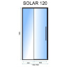 душові двері Rea Solar 120x195 безпечне скло, прозоре (REA-K6548)