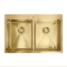 кухонная мойка Rea Joel 83x55 с сифоном brush gold (ZLE-06411)