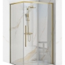 душова кабіна Rea Solar 90x90 Brush Gold безпечне скло прозоре (REA-K9500)