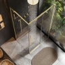 душова кабіна Rea Solar 90x90 Brush Gold безпечне скло прозоре (REA-K9500)