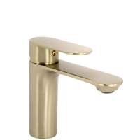 змішувач для умивальника Rea Drop brushed gold, низький (REA-B8975)