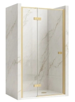 душові двері Rea Atlas 100x200 безпечне скло, прозоре, праворуч, gold brush (REA-K4675)