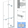душова кабіна Rea Fold N2 80x100 безпечне скло, прозоре (REA-K7439)