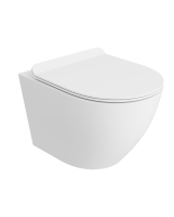 унитаз Lavita Sofi slim подвесной, сиденье дюропласт, без ободка, белый мат (5900378325963)