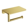 бумагодержатель с полкой Omnires Modern Project brushed brass (MP60511BSB)