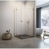 душевая дверь Radaway Essenza Pro KDD 90x200 левая, безопасное стекло, прозрачное, золотая (10096090-09-01L)