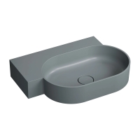 умивальник Omnires Ovo M+ 64,5х44,5 кутовий, лівий, matt ash grey (OVO645UWLAG)