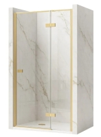 душові двері Rea Atlas 120x200 безпечне скло, прозоре, праворуч, gold brush (REA-K4677)