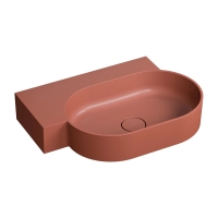 умивальник Omnires Parma M+ 64,5х44,5 кутовий, лівий, matt terracotta (OVO645UWLTE)