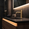 смеситель для умывальника Rea Rivo brushed gold (REA-B6533)