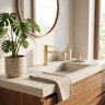 смеситель для умывальника Rea Rivo brushed gold (REA-B6533)