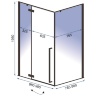 душова кабіна Rea Fargo 100x80 безпечне скло, прозоре (REA-K6950)