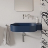 умывальник Omnires Shell M+ 64,5х44,5 угловой, правый, matt midnight blue (OVO645UWPMB)