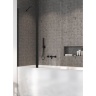 штора для ванни Radaway NES Black PND II 130 ліва, безпечне скло, прозоре, чорна (10009130-54-01L)