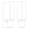 йорж для унітазу Omnires Modern Project white matt (MP60620WM)